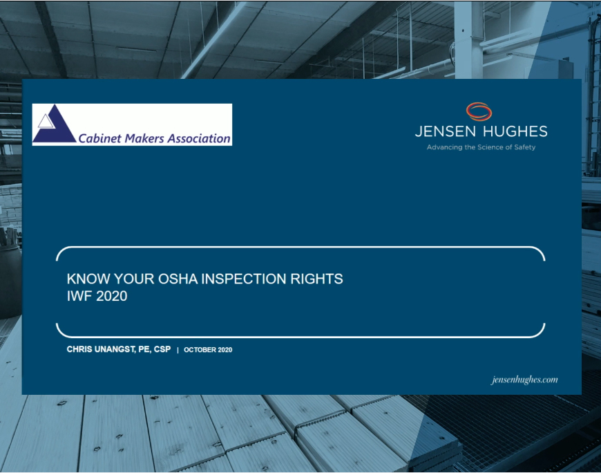 IWF Education On Demand - Know Your OSHA Inspection Rights