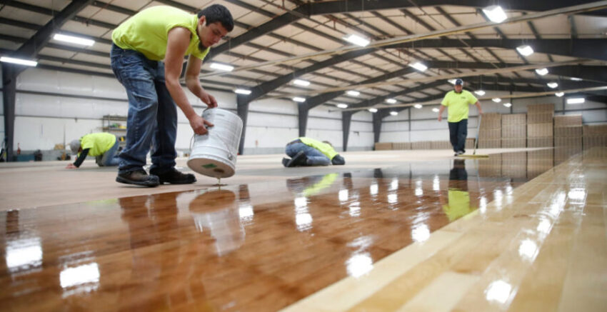 Connor-floor being finished