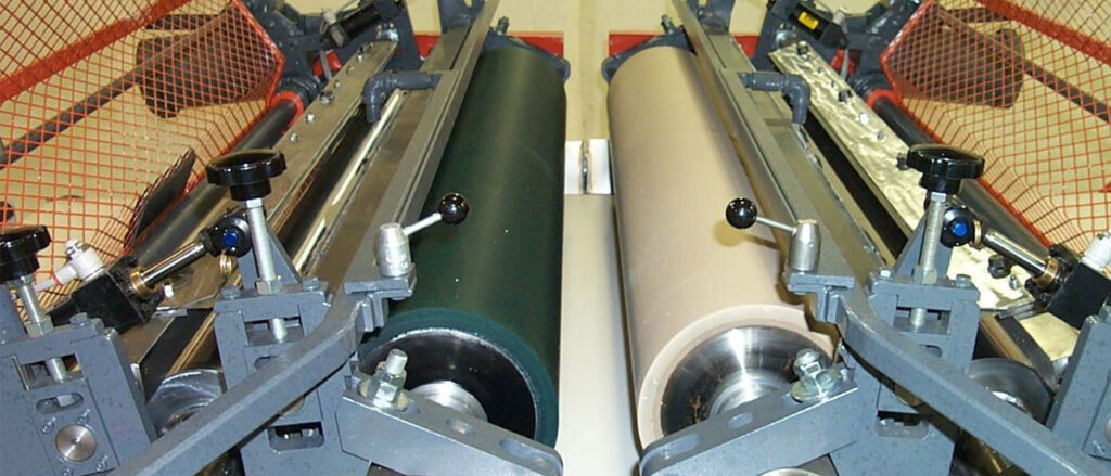 Finzer Rollers in roll coat machine