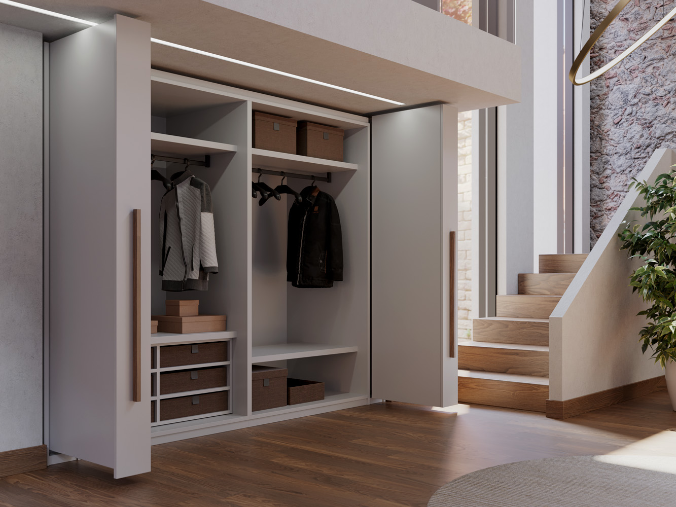 Salice Exedra2 Star Sliding System Double Pocket Doors