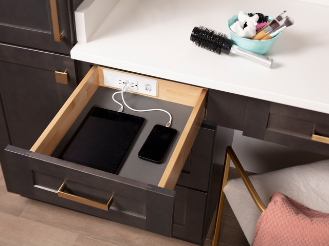 Charging Drawer with In-Drawer Outlets & Charging Port