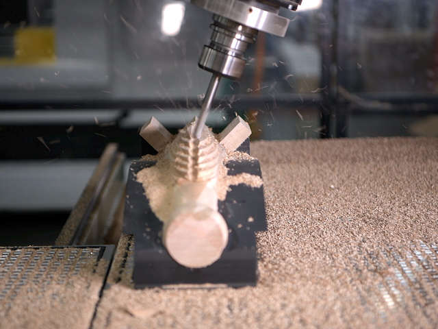 CNC Router Makes Short Work of This Wooden Chair Leg