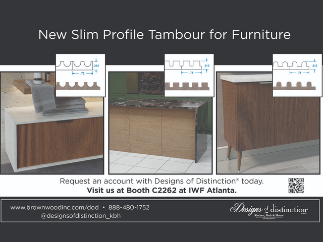 New Slim Profile Tambour for Furniture