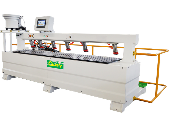 High-Speed CNC Boring with Automatic Glue & Dowel Insertion