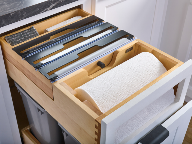 4PTTD Series Paper Towel & Foil Wrap Tiered Drawer System