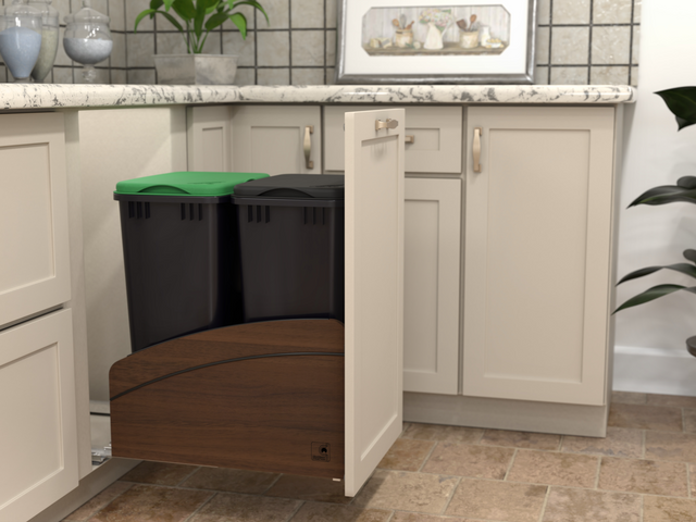 4WCCC Series Craftsman Collection Walnut Waste Container