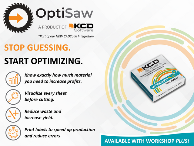 KCD Software's OptiSaw with Workshop Plus!