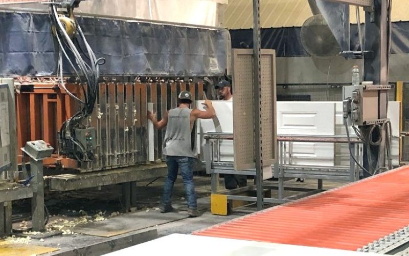 Jeld Wen door painting warehouse