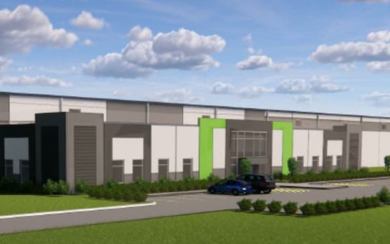 Rendering of completed MJB Wood Group Bristol, IN facility.