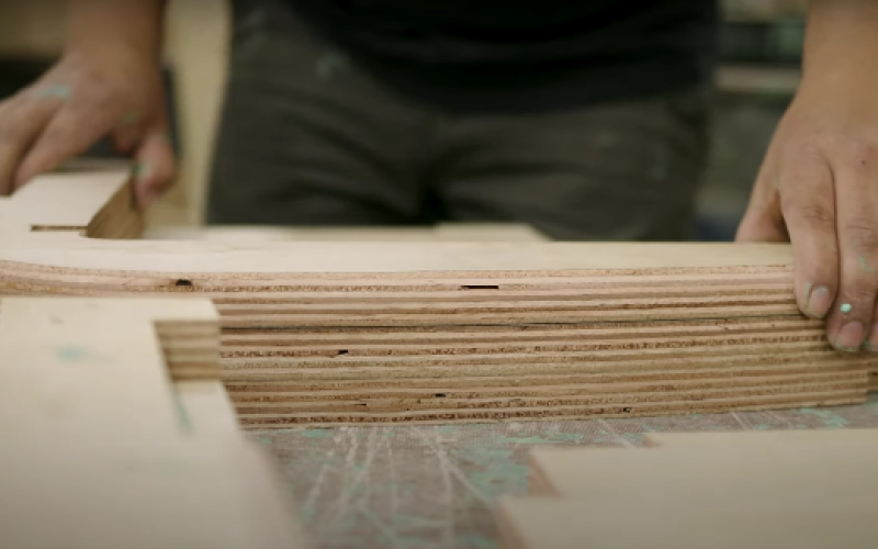 Gluing frames at 800-employee Mitchell Gold + Bob Williams facility in Taylorsville, NC.