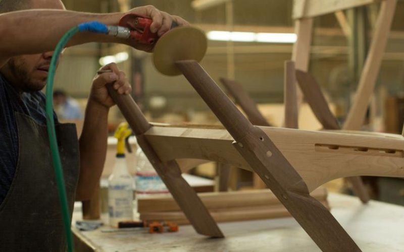 Modernica woodshop chair construction