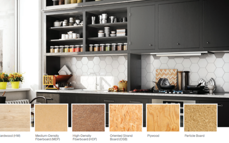 Applications for PPG Envirocron HeatSense powder coatings include a range of wood and panel.