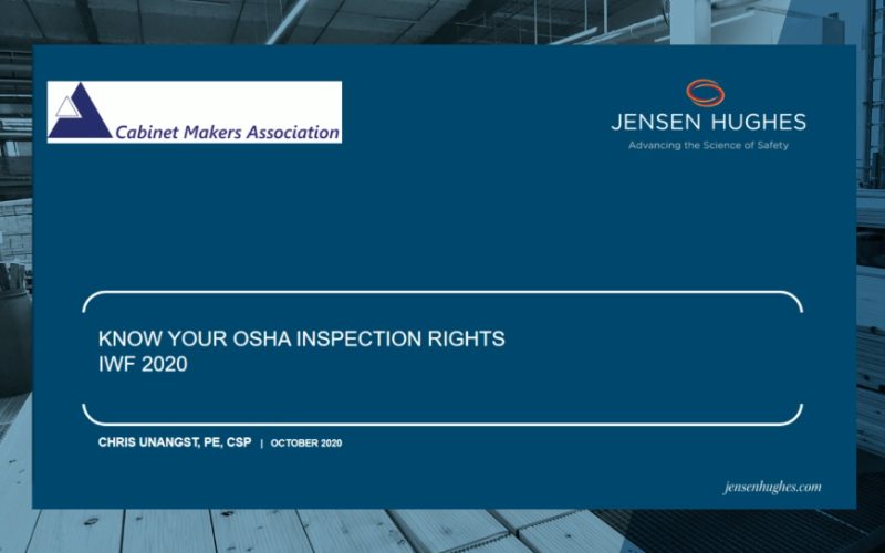 IWF Education On Demand - Know Your OSHA Inspection Rights